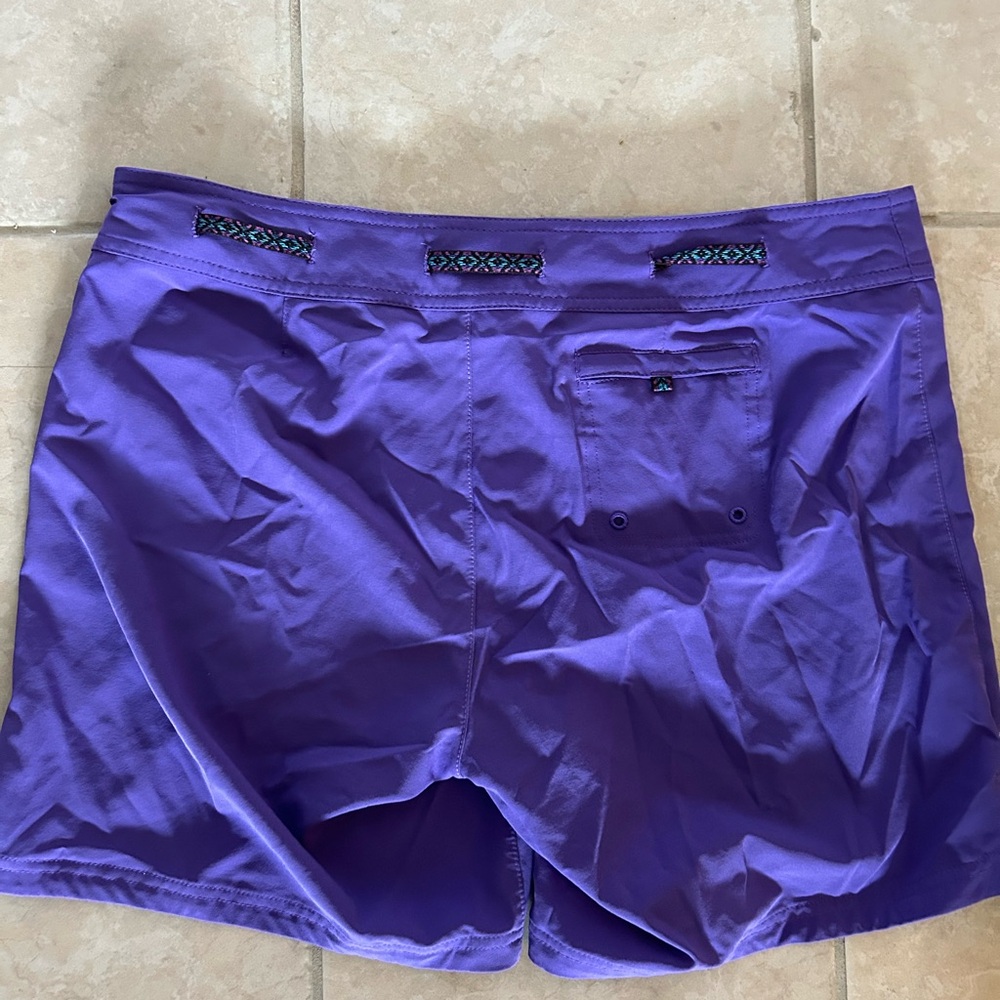Prana drawstring Purple women’s large Swim Shorts board shorts - Picture 4 of 10